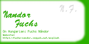 nandor fuchs business card